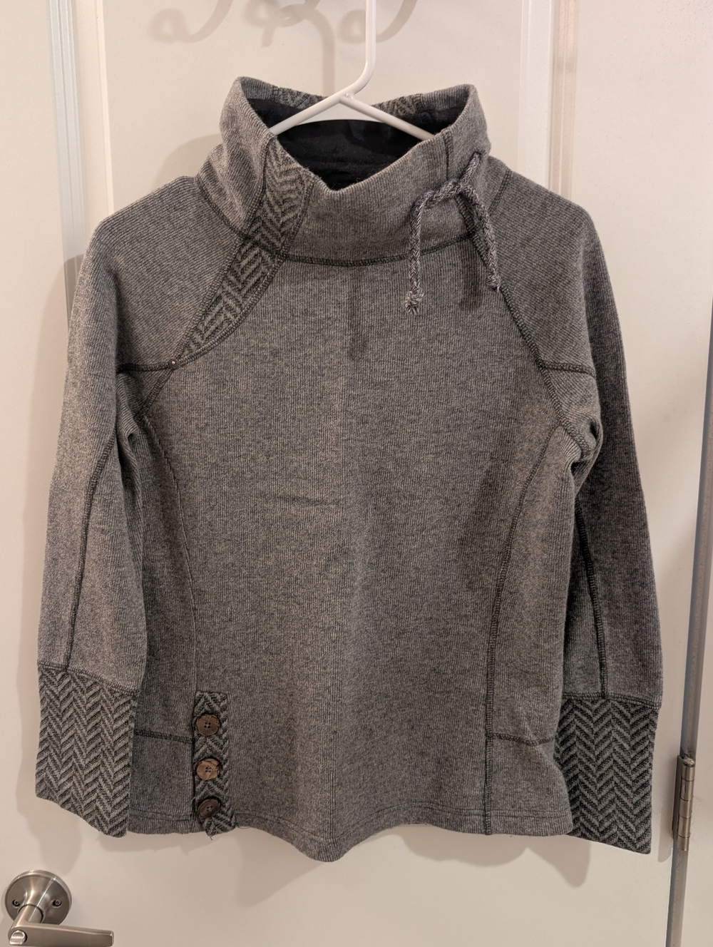Gray Prana Lucia Cowl Neck Sweater